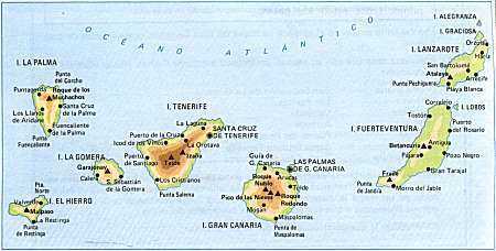 Las Islas Canarias Mapa