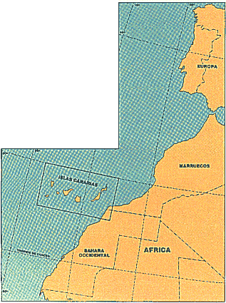 Position Geographico de Canarias